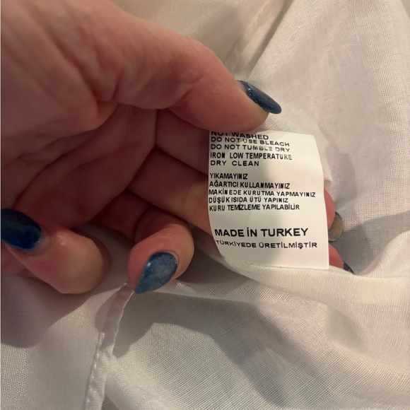 Say European Elegant Blue and White Unique Zebra Print Maxi Dress S Euro 40 - Picture 12 of 12